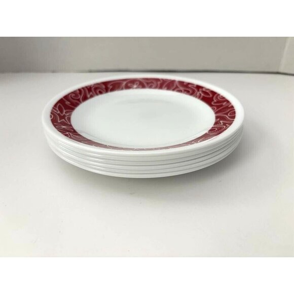 CORELLE Bandhani Dessert Plates 6 3/4" Set of 6 Vitrelle Corning Ware USA - Picture 6 of 6
